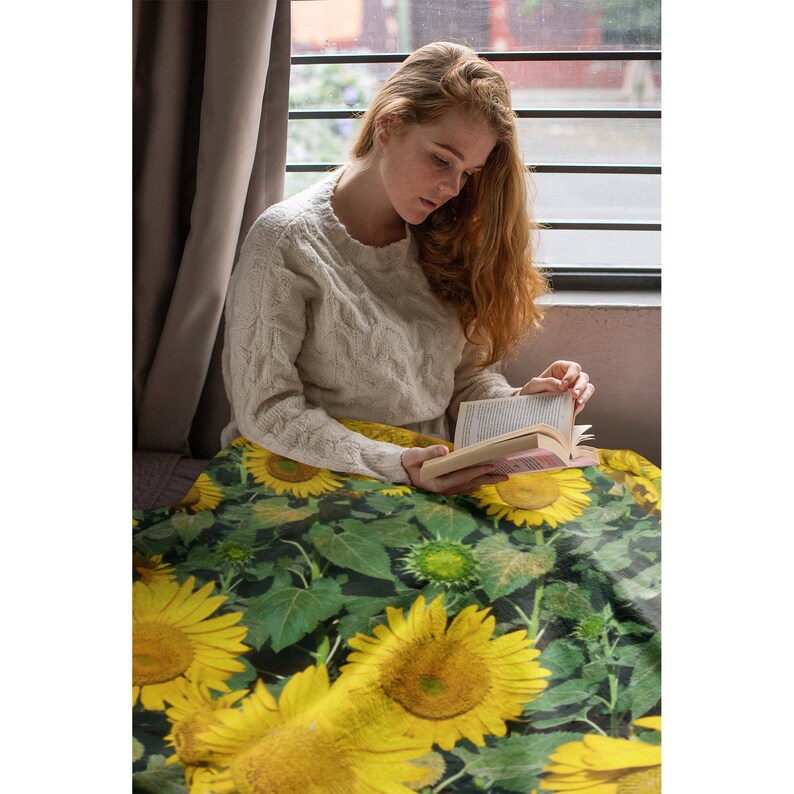 Sunflower Blanket Sunflower Plush Throw Fleece Blanket Etsy