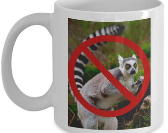 Lemur Mug, Lemur Cup, Lemur Lover Gift, Gift Ideas, V2