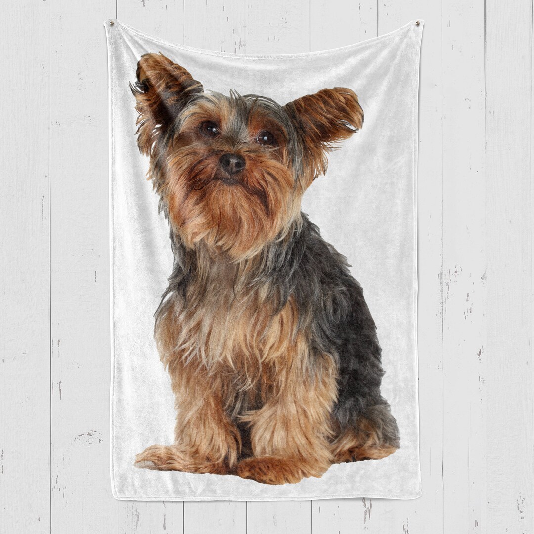 Yorkie Blanket, Yorkie Lover Gift, Yorkie Fleece Blanket, Yorkie Throw