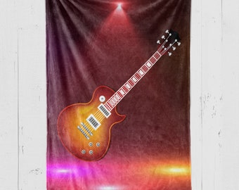 Electric Guitar Blanket, Guitar Blanket, Gift for Guitarist, Gift For Guitar Player, Gift for Guitar Lover, Guitar Lover Gift Idea