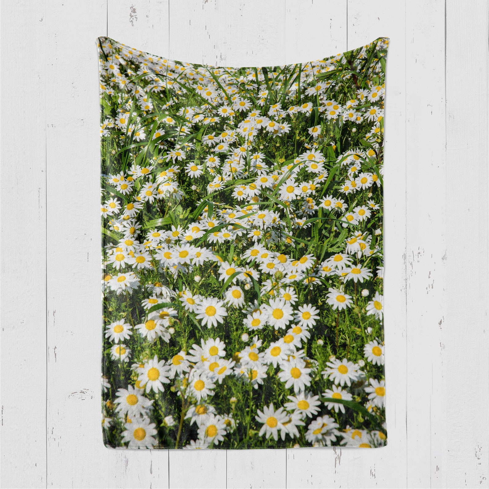 Daisies Blanket Daisy Throw Fleece Daisy Lover Gift Gift Etsy