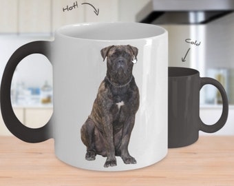 Bullmastiff Color Changing Mug, Bullmastiff Color Changing Mug, Bullmastiff Lover Gift