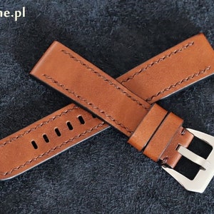 Watch strap - hand made - 22/20 mm, size XL brown