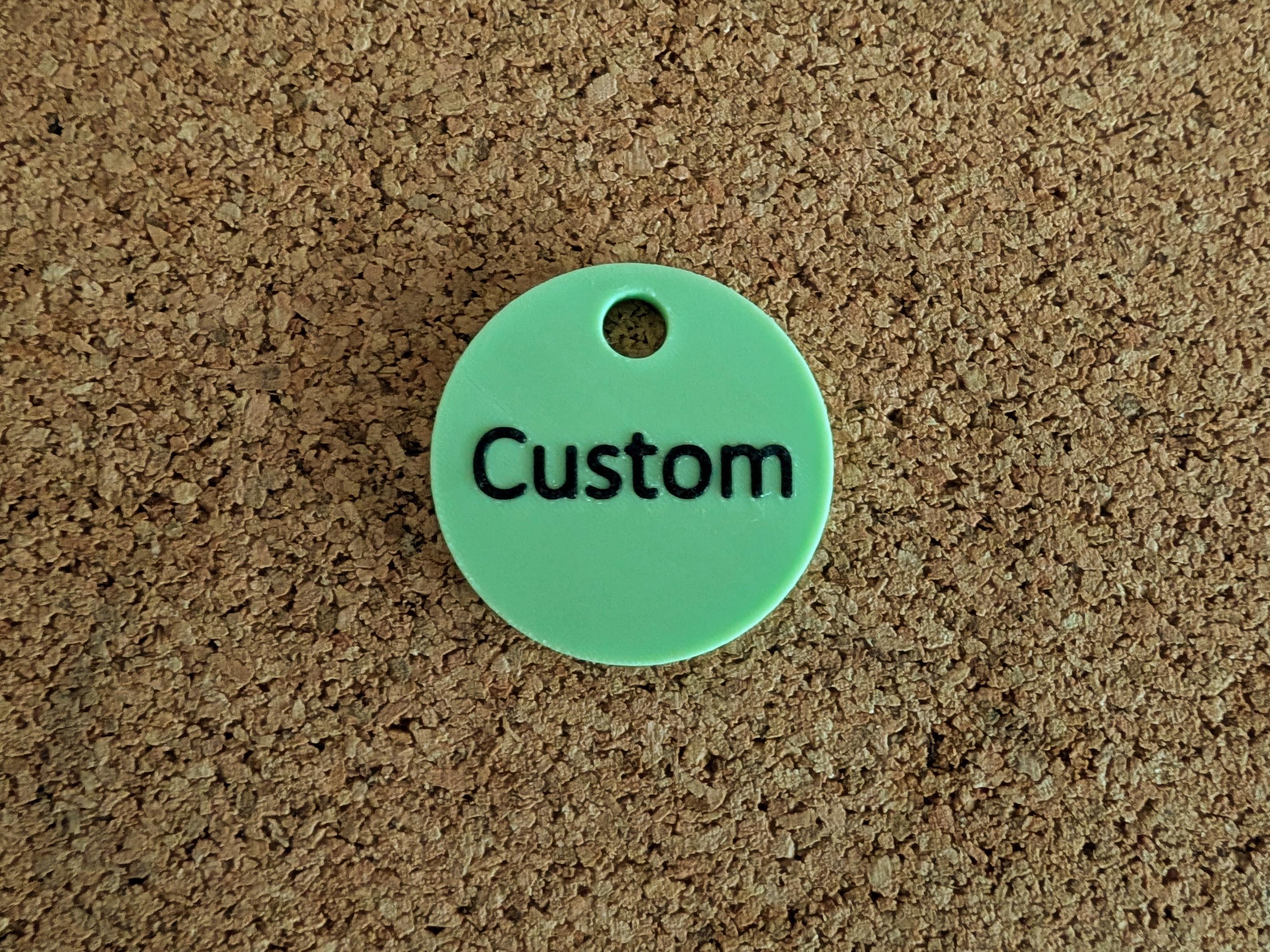 Personalized Plastic Key Tag With Numbers / Words / Names / Rooms ...