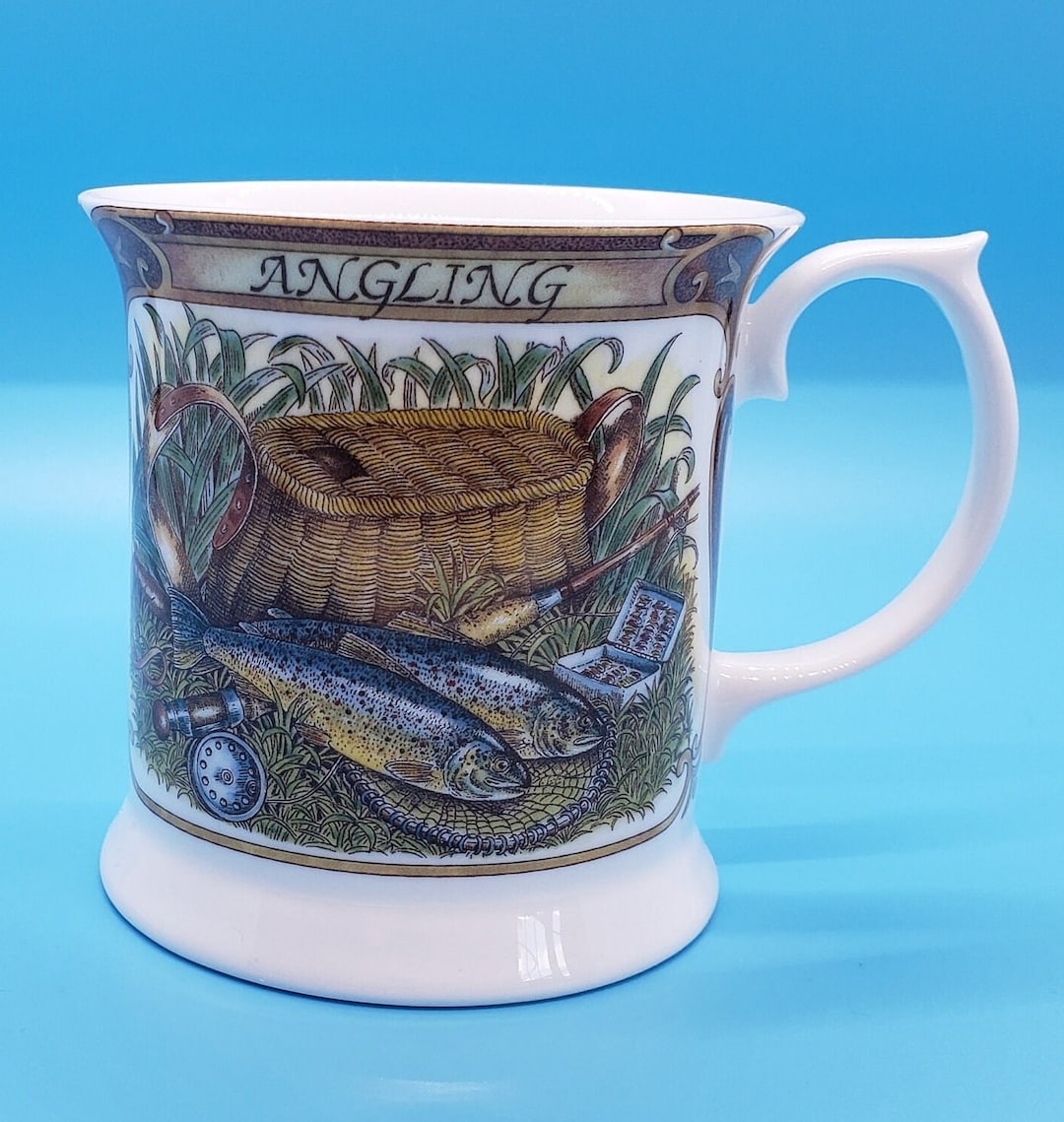 Vintage Queen's Fine Bone China 'angling' Mug Etsy