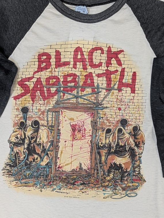 Vintage 1981 Black Sabbath Mob Rules Tour Baseball Tee - Size M - Etsy