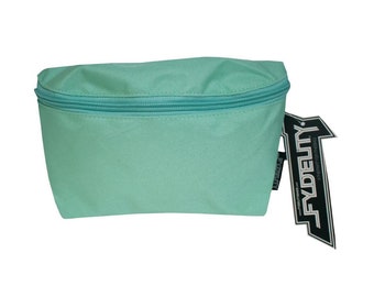 Retro Pastel Mint Green Blue Canvas Fanny Pack