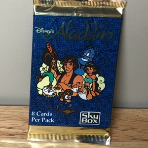 5 packs of Disney's Aladdin Trading Card Packs by Skybox