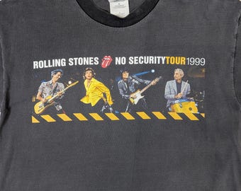 Vintage Rolling Stones No Security Concert Tour Tee Shirt From