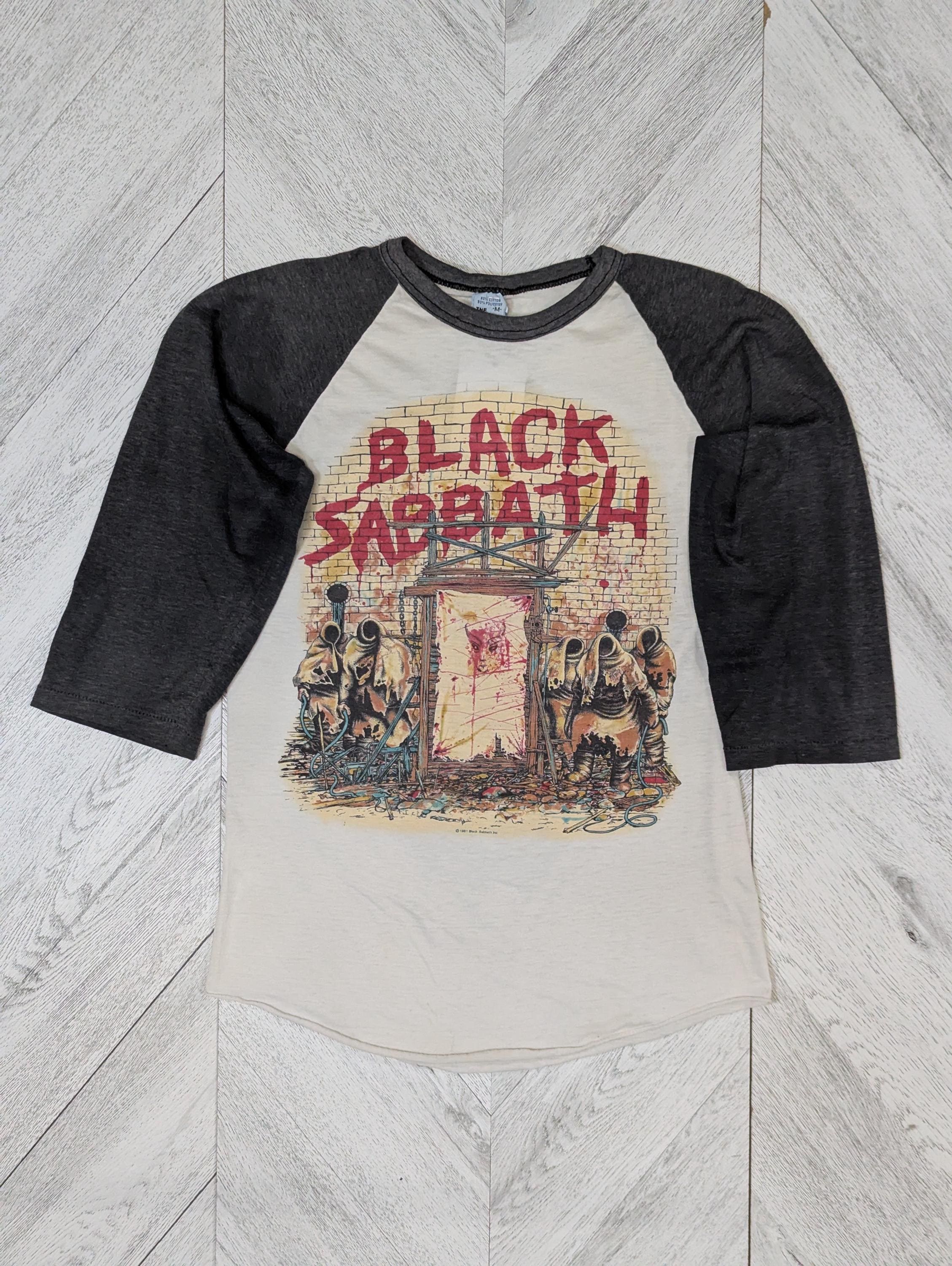 Vintage 1981 Black Sabbath Mob Rules Tour Baseball Tee - Size M
