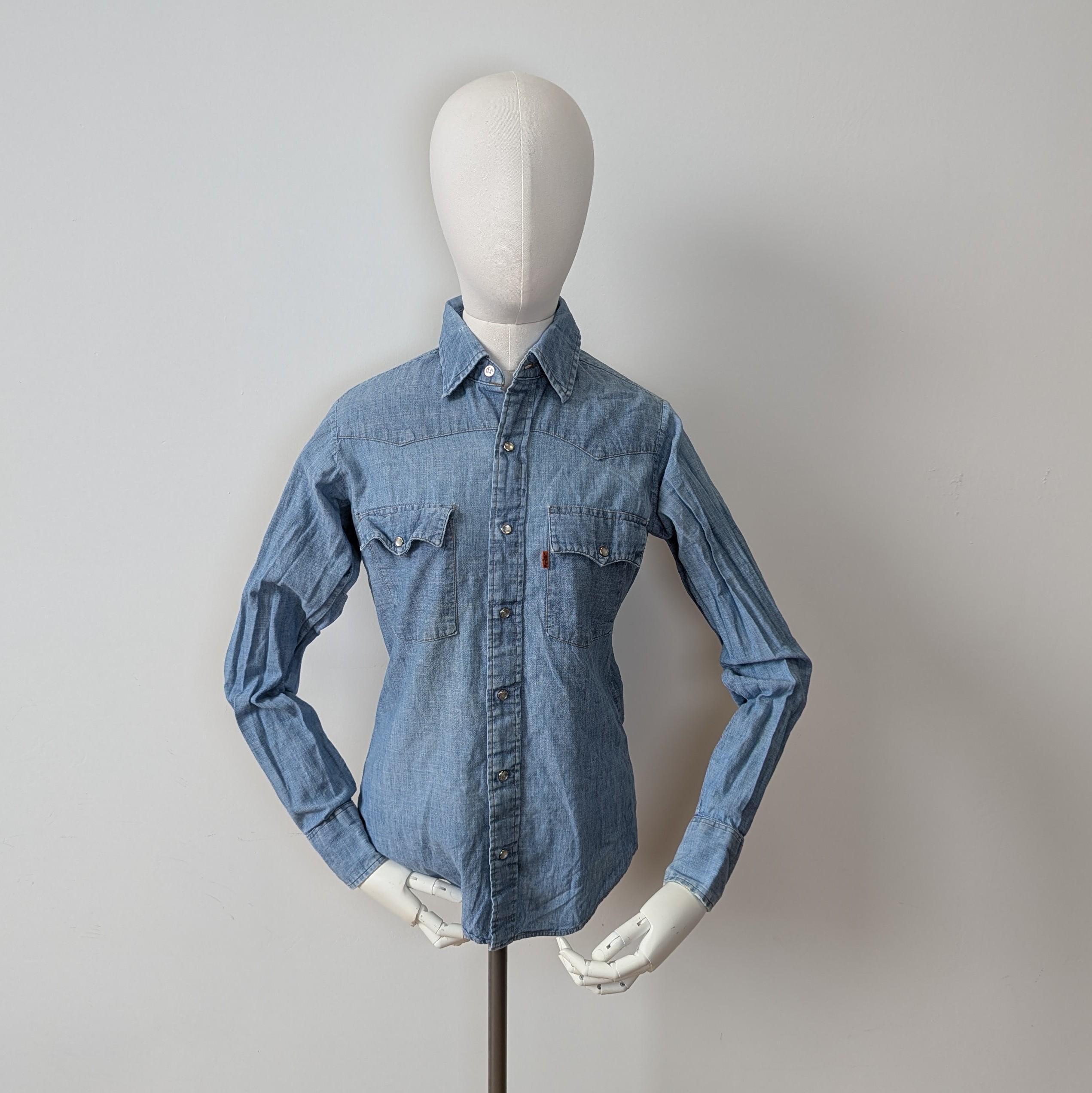 極美品70's VINTAGE Levi's ORANGE TAB デニムシャツ Levi's - 60s 70s Levi's リーバイス オレンジタブデニムシャツ