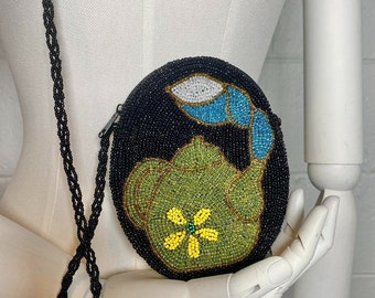 Beaded Teapot Crossbody Bag