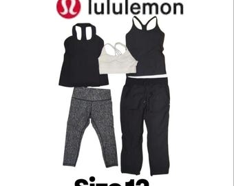 Lululemon Activewear Bundle, Size 12: Tank Tops, Leggings, Sports Bra