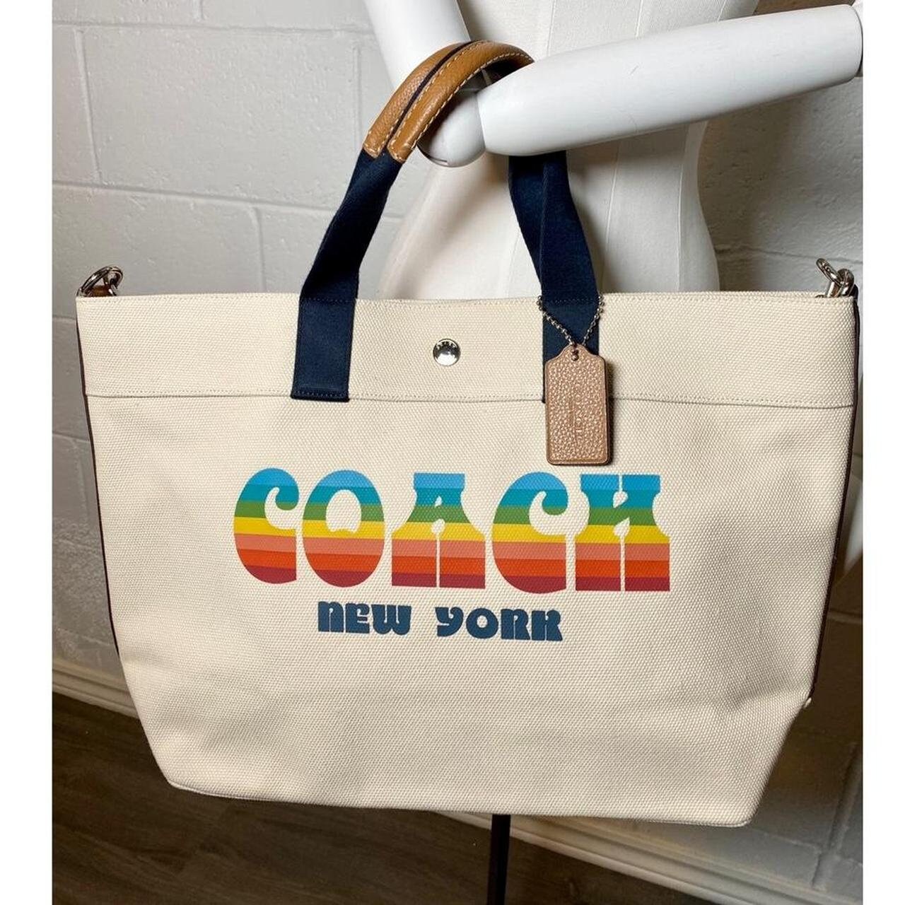 Boho Rainbow Customized Tote Bags for Women Casual Shopping Bag