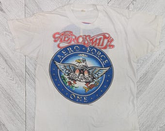 ヴィンテージ 80年代 エアロスミス Tシャツ エアロフォースワン