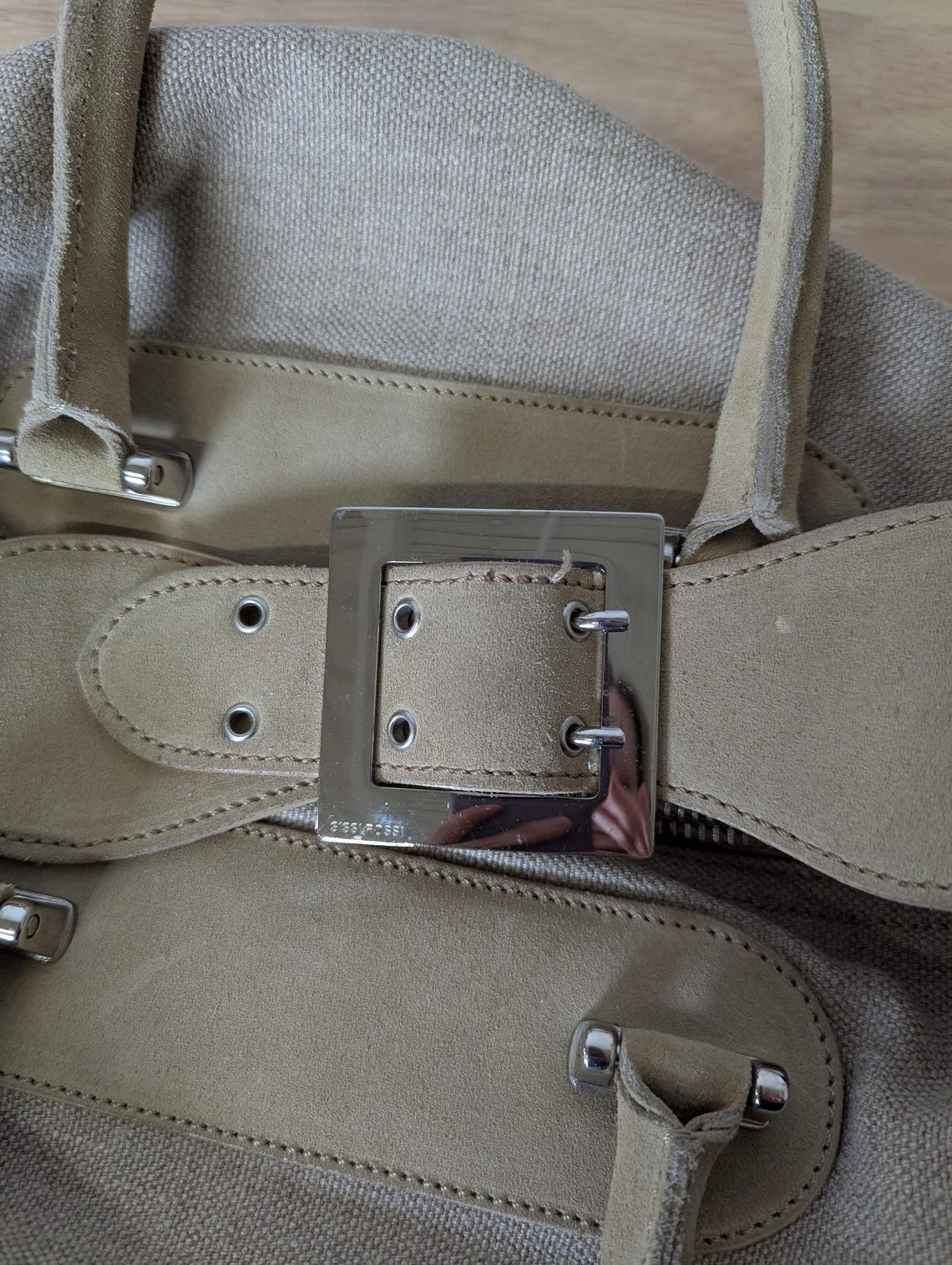 Y2K Baguette Bag: Sissi Rossi Rose Roux Canvas & Leather Handbag - Etsy