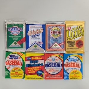 5 lots de cartes à collectionner de baseball MLB vintage des années 80 et 90, livraison avec suivi gratuite