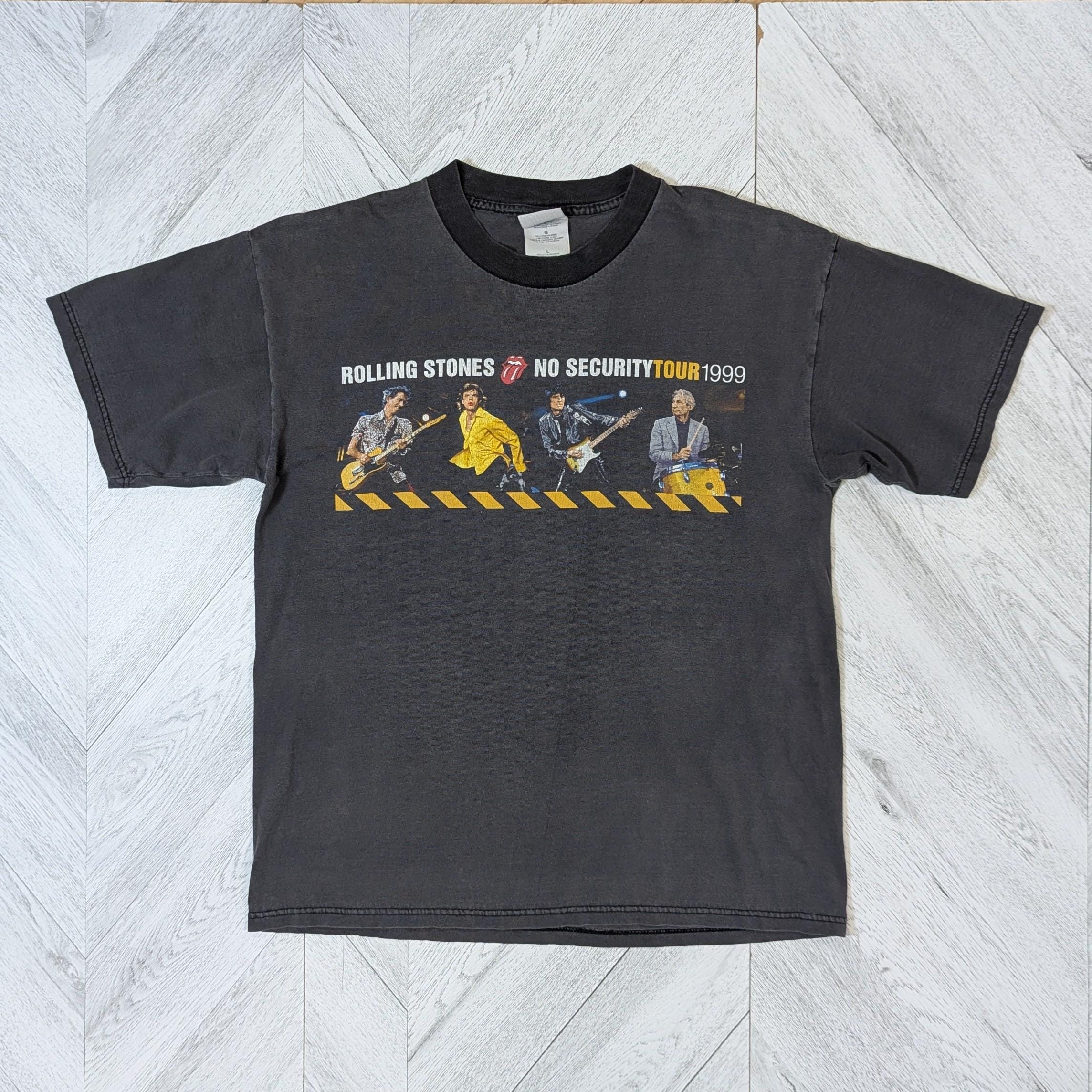 Stones Rolling 1999 90's Vintage 90s TOUR SECURITY NO STONES ROLLING THE トップス No XL Adult T-Shirt Tour Security トップス