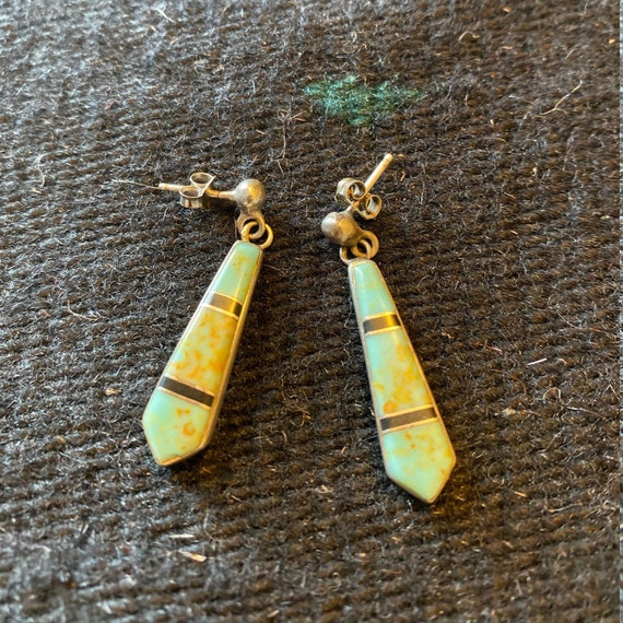 Turquoise inlay earrings