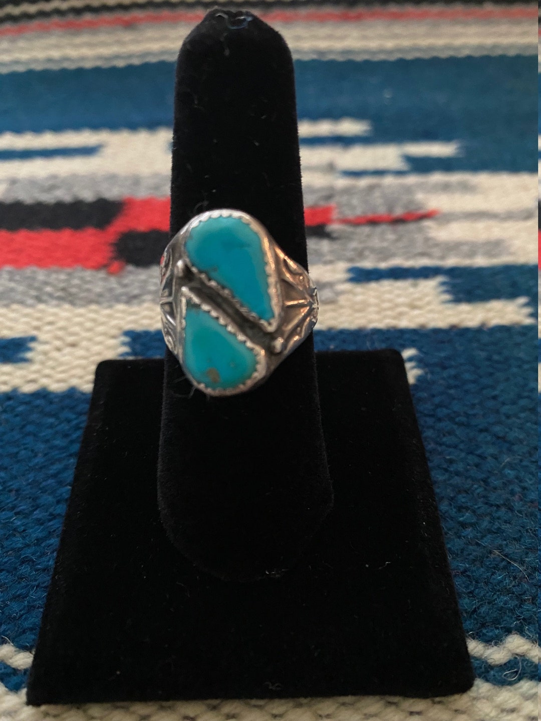 Turquoise Teardrop Cable Stacker Ring