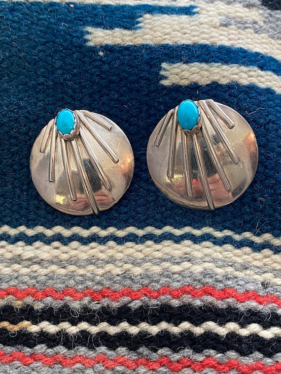 Lovely turquoise and sterling earrings