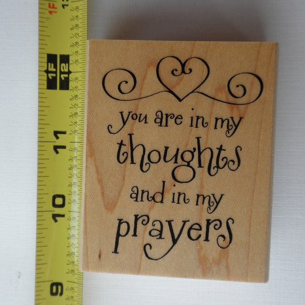 Recollections - Wood Mounted Rubber Stamp - Sentiment -  In My Thoughts 284629 - New/Unused