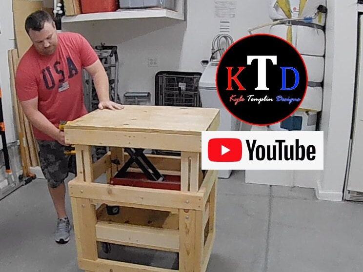 Adjustable Height Workbench Plans Etsy