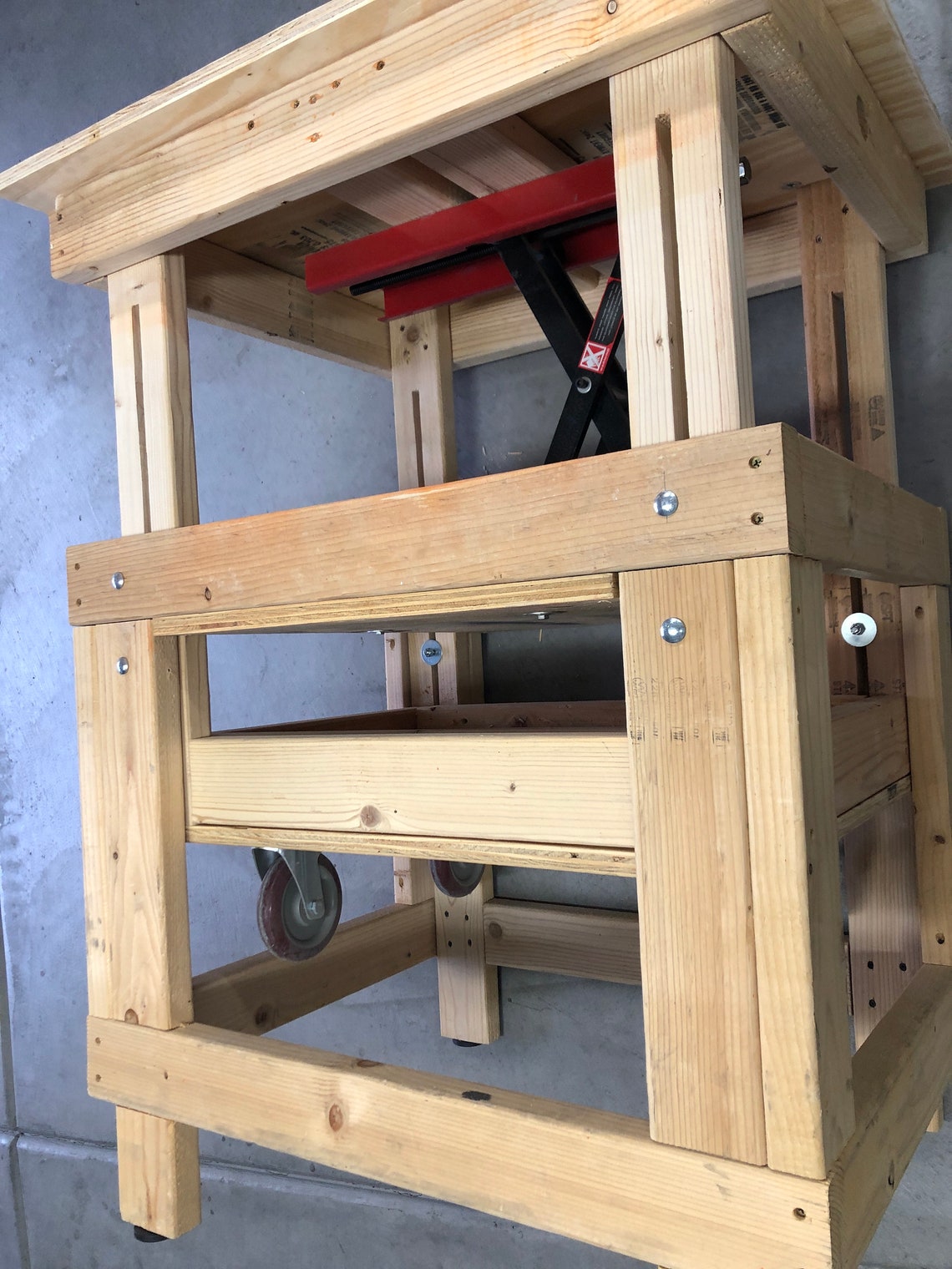 Adjustable Height Workbench Plans Etsy