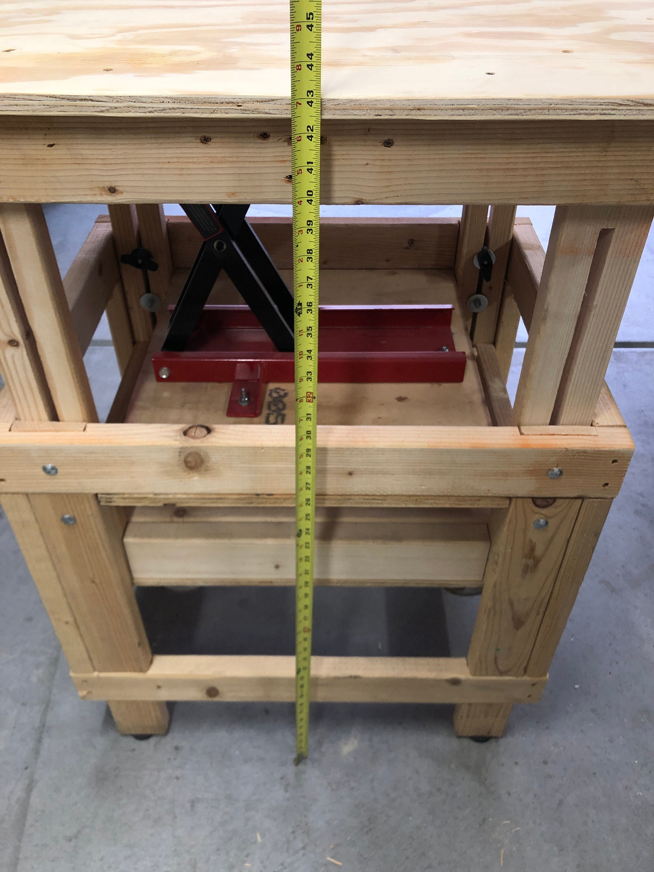 Adjustable Height Workbench Plans Etsy