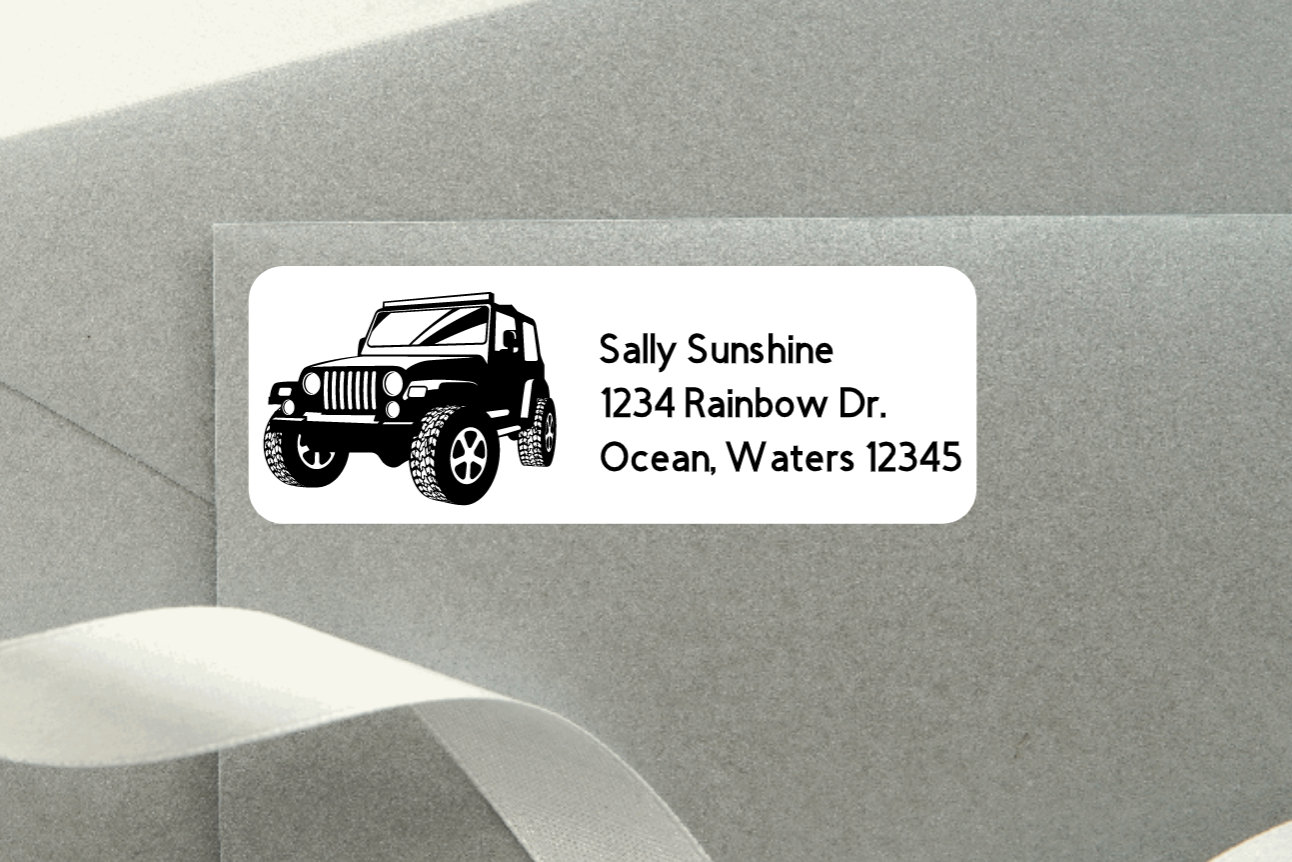 Cool Jeep Set van 16 Return Address Labels Happy Mail Etsy