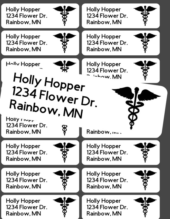 Nurse Badge Return Address Labels. Set of 16. | Etsy