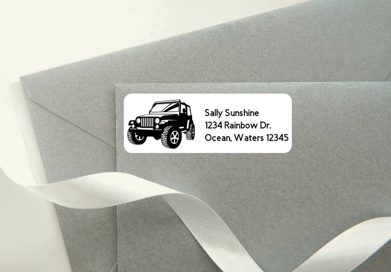 Cool Jeep Set van 16 Return Address Labels Happy Mail Etsy