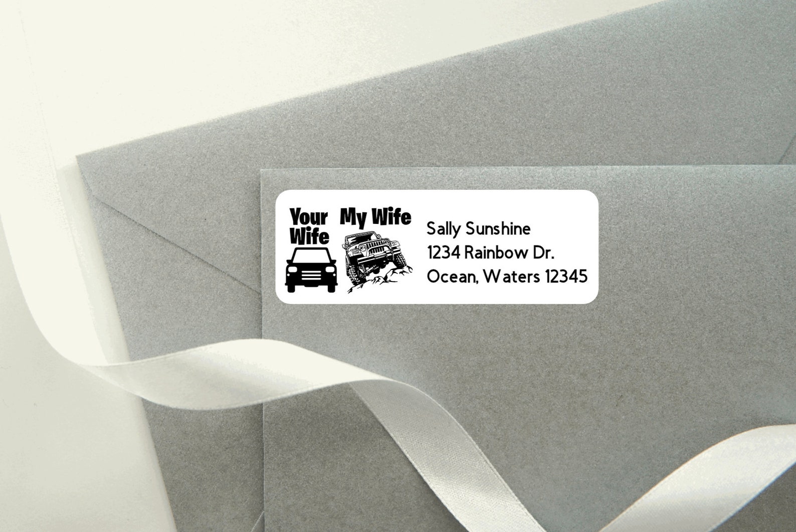 Funny JeepSet of 16 Return Address Labels Happy Mail Etsy