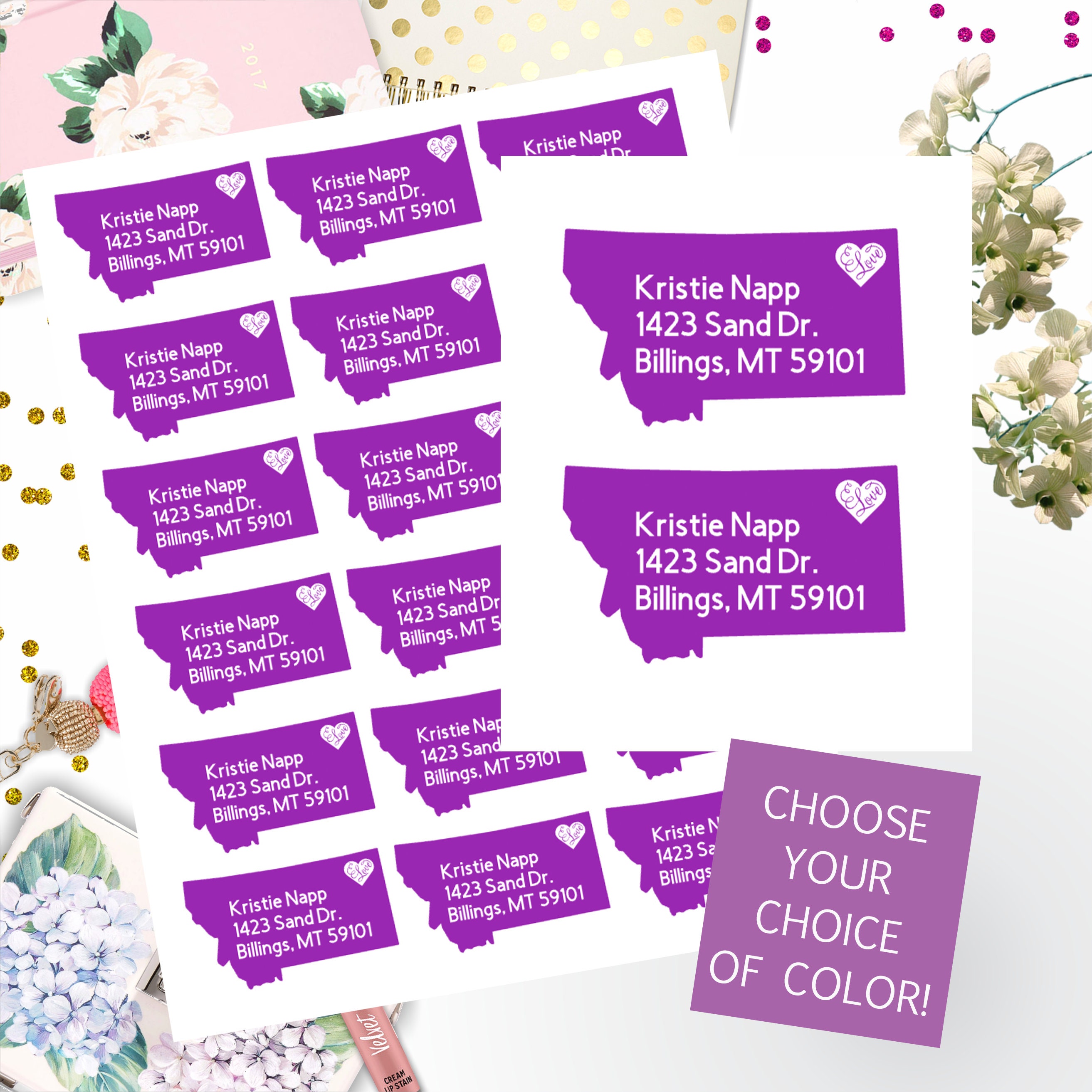 Montana Return Address Labels Montana Planner Stickers Etsy