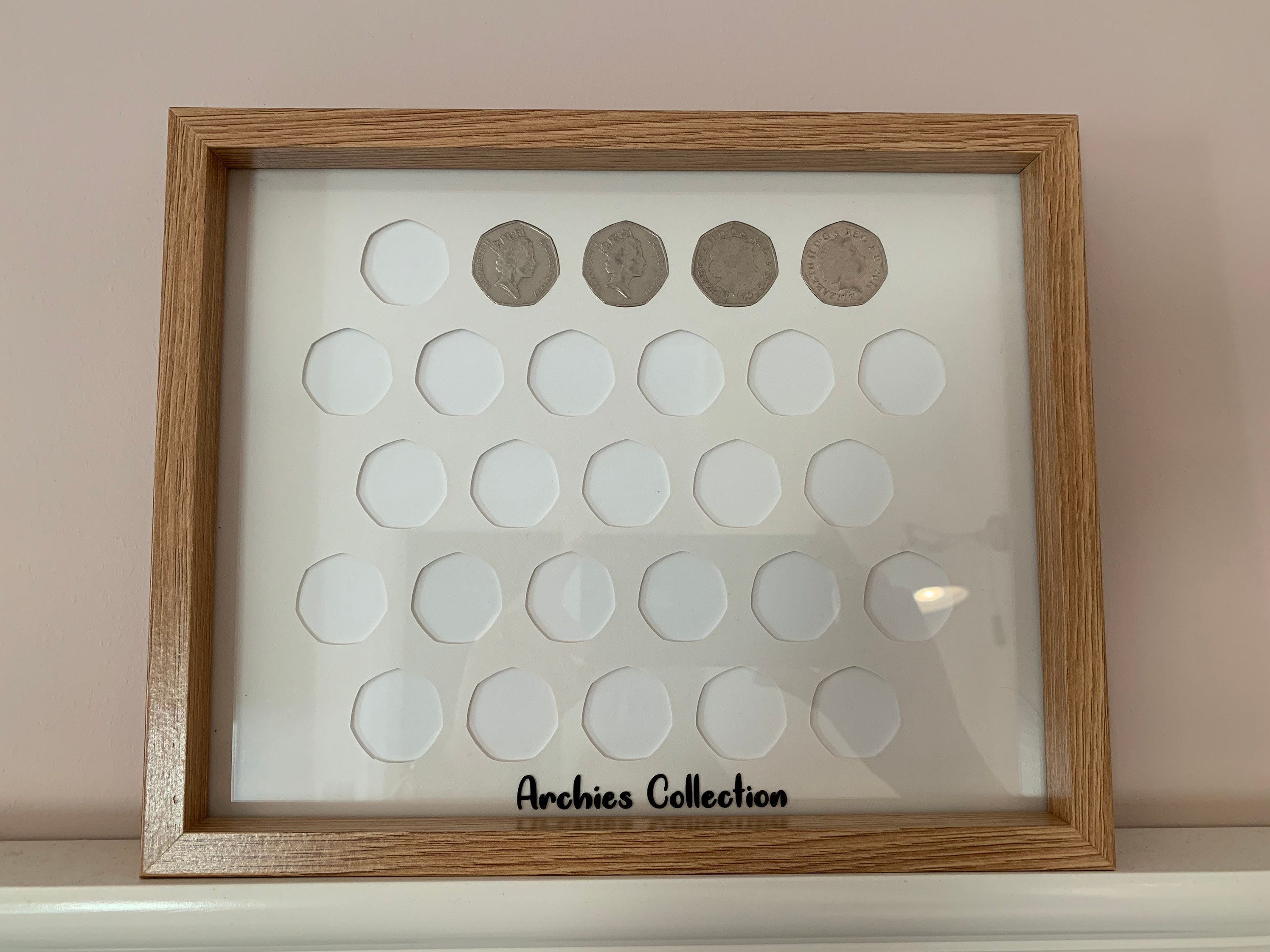 Coin collection box frame 50p display collectors frame Etsy