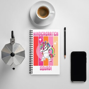 Cuaderno espiral con unicornio rosa para dar toques de jardín de infantes