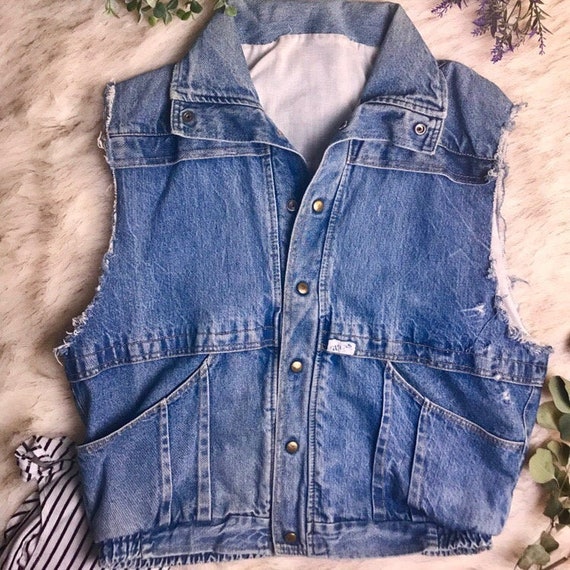 Vintage 1980s GUESS Marciano denim vest