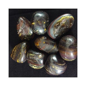 BIG Iron TIGER Tumbled MINERALS High Quality