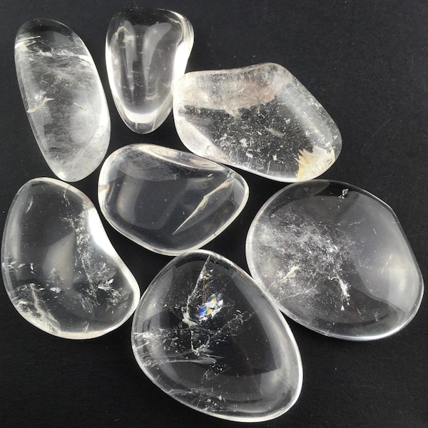 Rock Crystal Clear quartz pure energy tumbled crystal healing stone