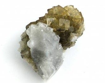 Minerals * FLUORITE with Calcite Crystals - Moscona Mine (SPAIN)