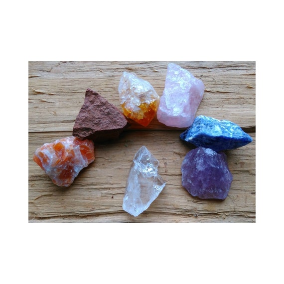 キット クリスタルヒーリング 7つのクリスタル ラフ「7つのチャクラ