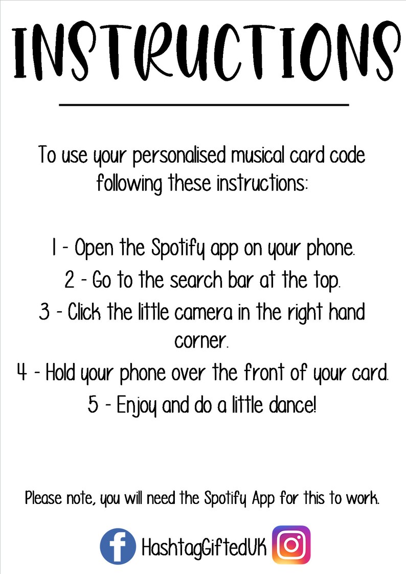 Birthday Card Interactive Musical Card Spotify Card Send | Etsy