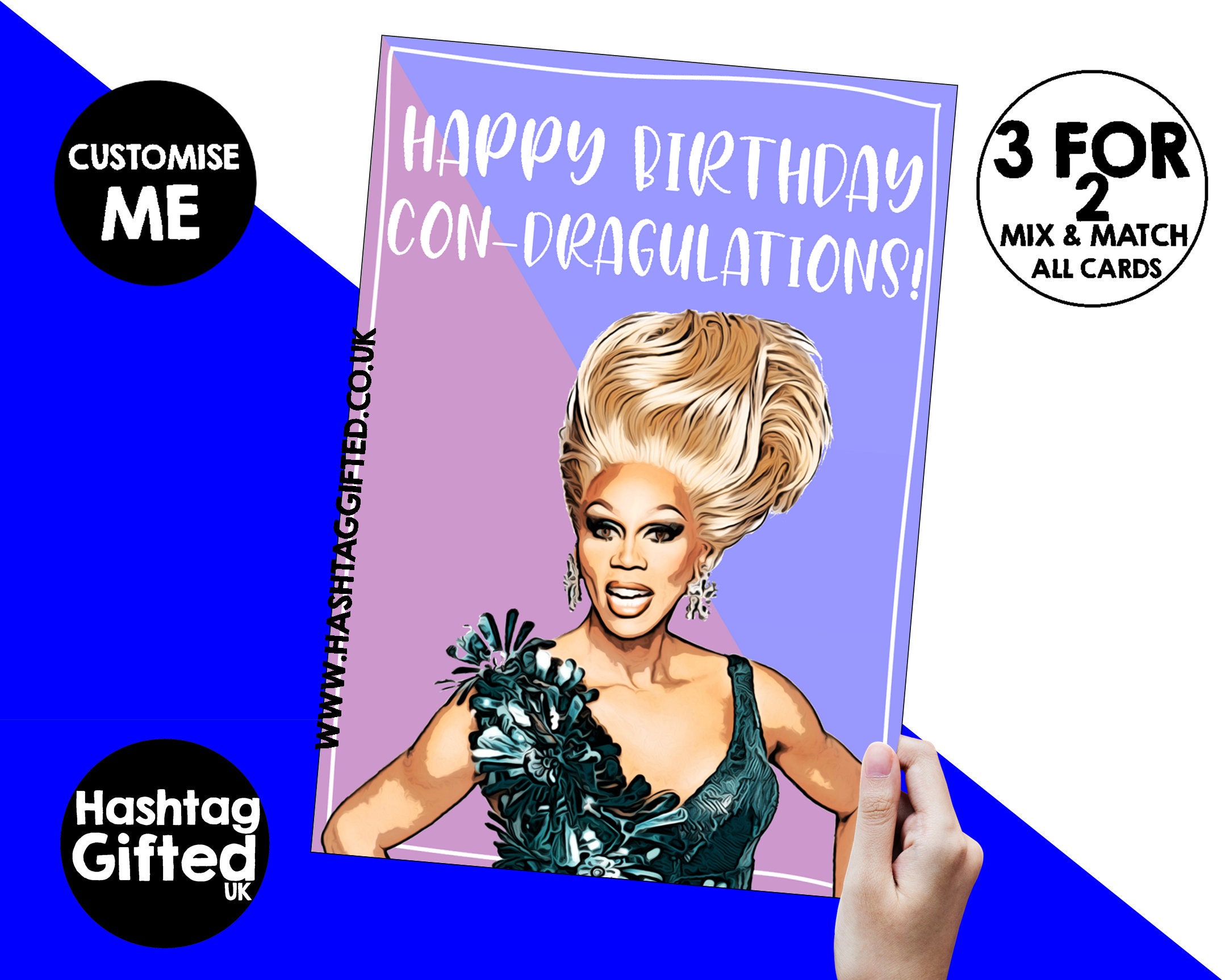 Ru Paul Birthday Card Sashay Away Drag Queen Funny Card Etsy