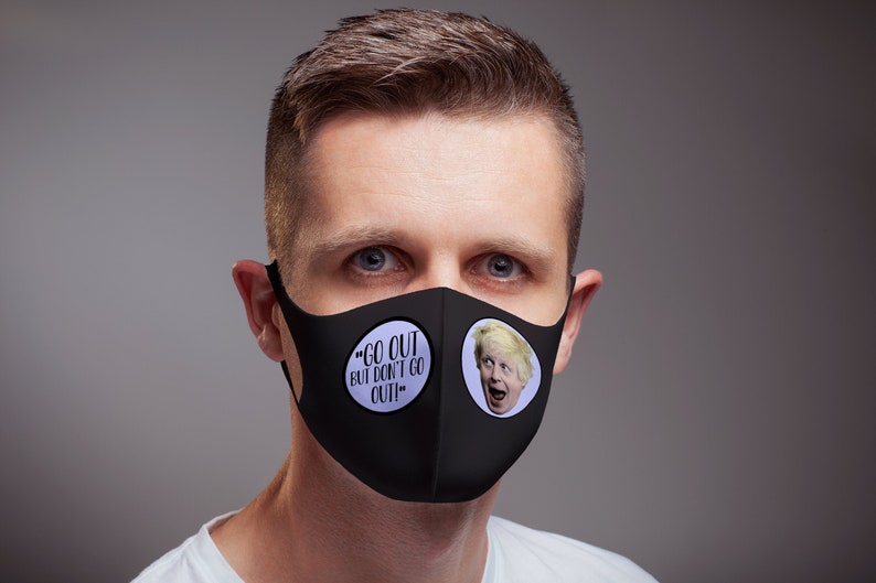 Boris Johnson Face Mask Funny Facemask Face Covering | Etsy