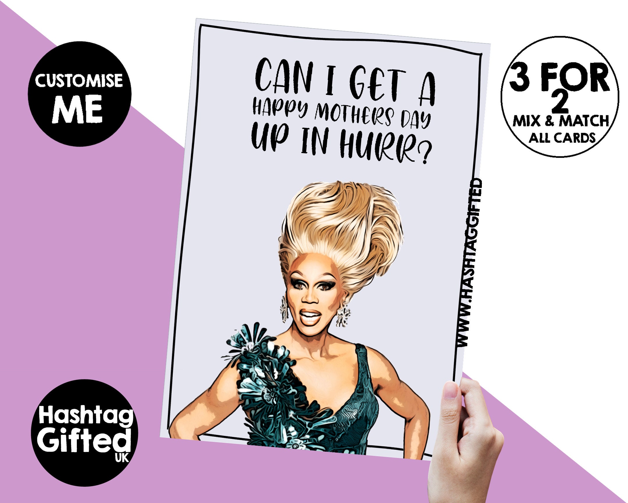 Rupaul Mothers Day Card - Drag Queen Mothers Day Card - Drag Race Mot…