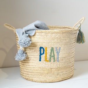 Storage Basket for Children | Kids Room Storage | Nursery Basket Storage | Toy Storage Bin, Baby Shower Gift | Baby Room Decor, Play Basket