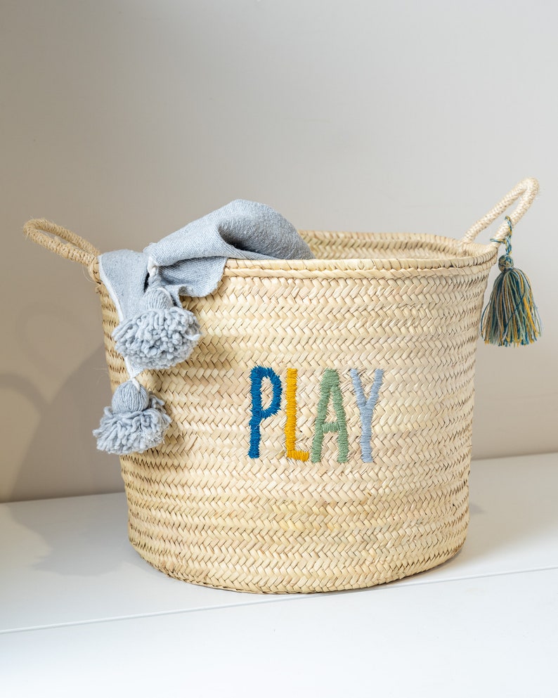 Storage Basket for Children | Kids Room Storage | Nursery Basket Storage | Toy Storage Bin, Baby Shower Gift | Baby Room Decor, Play Basket