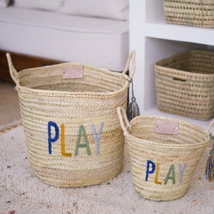 Storage Basket for Children | Kids Room Storage | Nursery Basket Storage | Toy Storage Bin, Baby Shower Gift | Baby Room Decor, Play Basket I want both