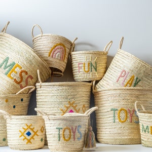 Personalisierter Korb | Aufbewahrungskorb | Spielzeug Körbe | Kinderzimmer Dekor | Geschenk zur Geburt