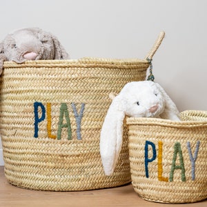 Storage Basket for Children | Kids Room Storage | Nursery Basket Storage | Toy Storage Bin, Baby Shower Gift | Baby Room Decor, Play Basket